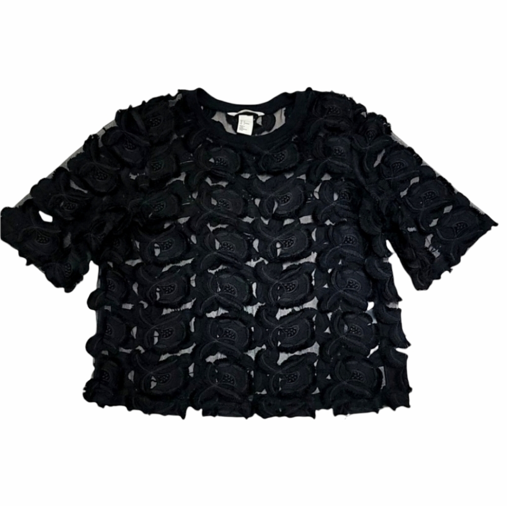 H&M desiner 3d lace top Us 6